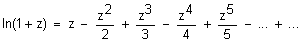 Berechnung ln(1+z)