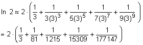 Berechnung ln 2